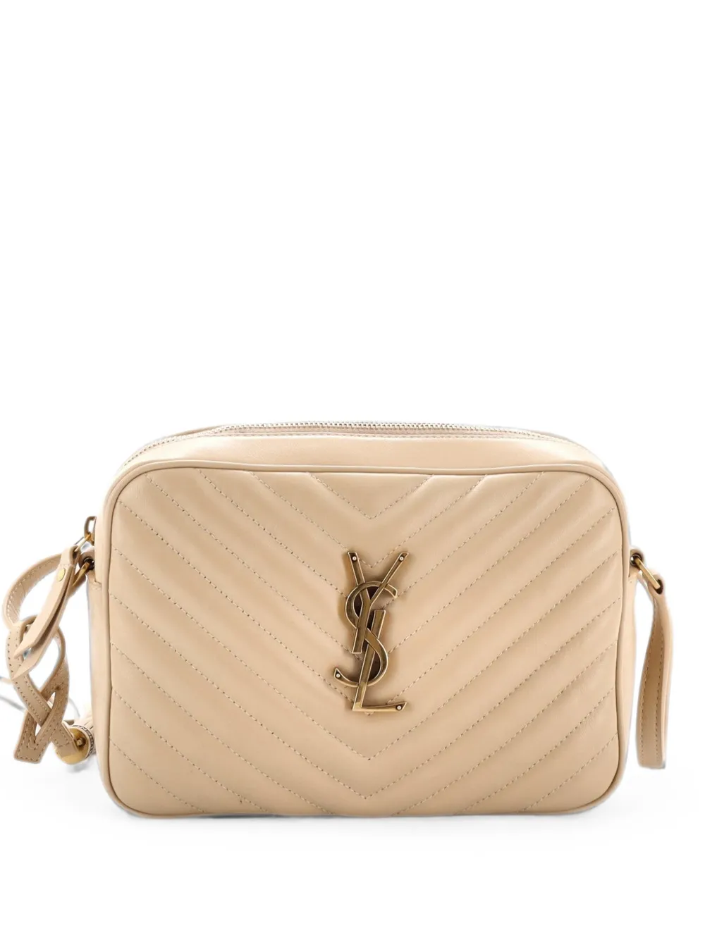 Saint Laurent Pre-Owned Lou Camera Bag Matelasse Chevron Leather Small crossbody bag - Neutrals