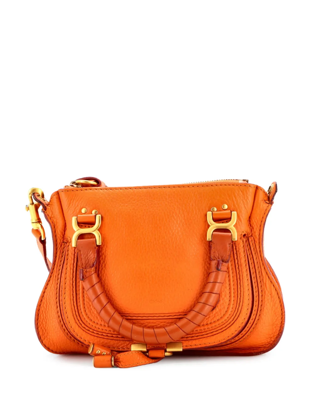 Chloé Pre-Owned Borsa a tracolla Marcie Baby in pelle - Arancione