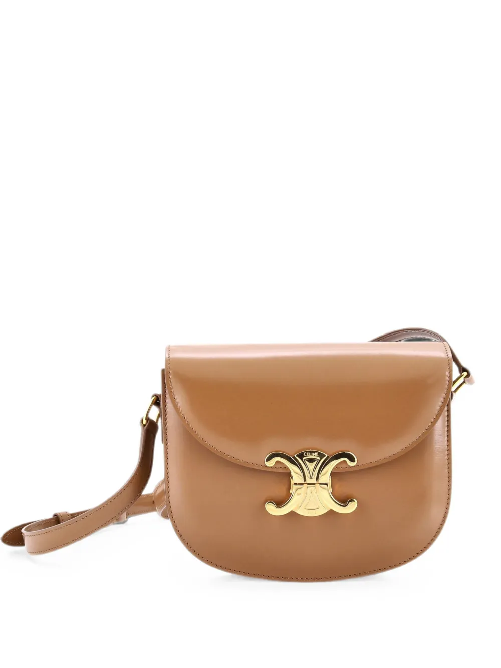 Celine Pre-Owned Besace Triomphe Shoulder Bag Leather Medium crossbody bag - Brown
