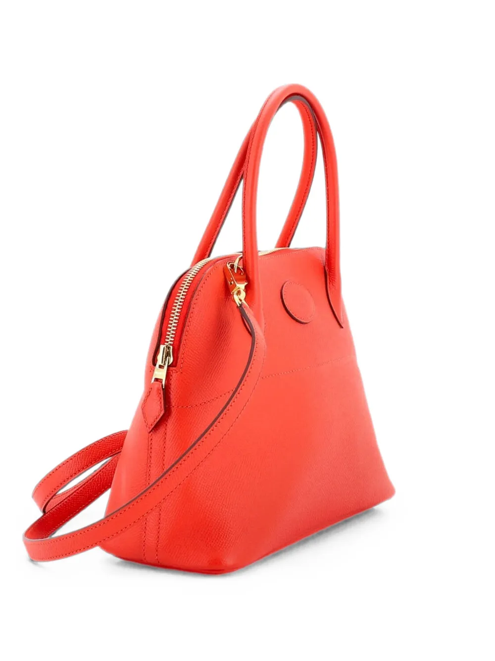 Pre-owned Hermes Bolide Bag Epsom 27 Satchel In Orange