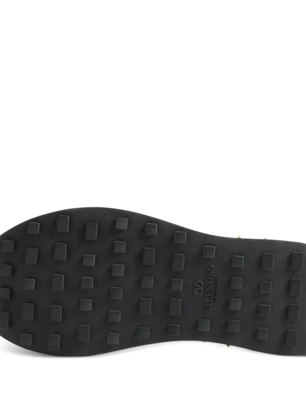 Valentino Garavani Stud Up sneakers in split leather and nylon with butterfly embroidery Roze