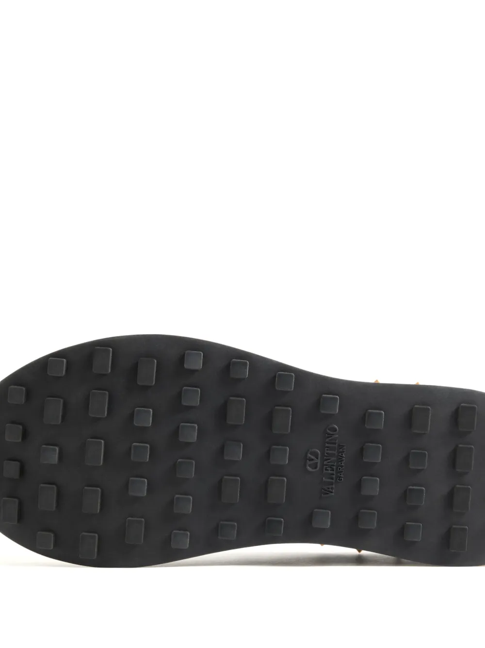 Valentino Garavani Stud Up sneakers van gespleten leer en nylon met geborduurde vlinder Paars