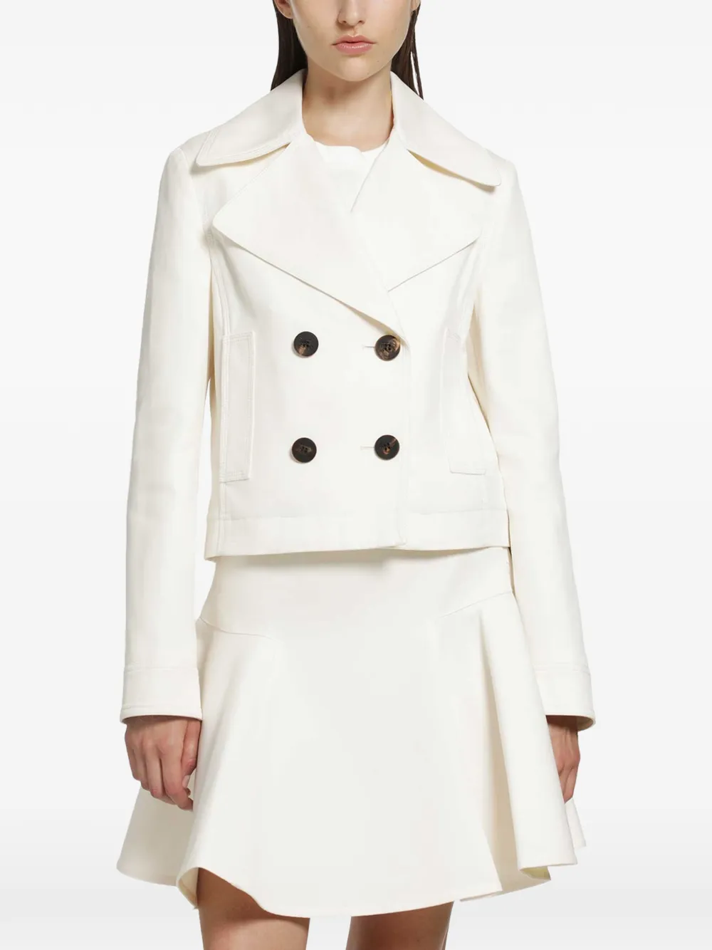 Burberry cropped cotton jacket - Weiß