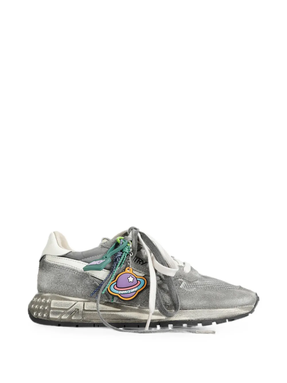 Autry Reelwind Super sneakers in white and black suede and nylon - Grau