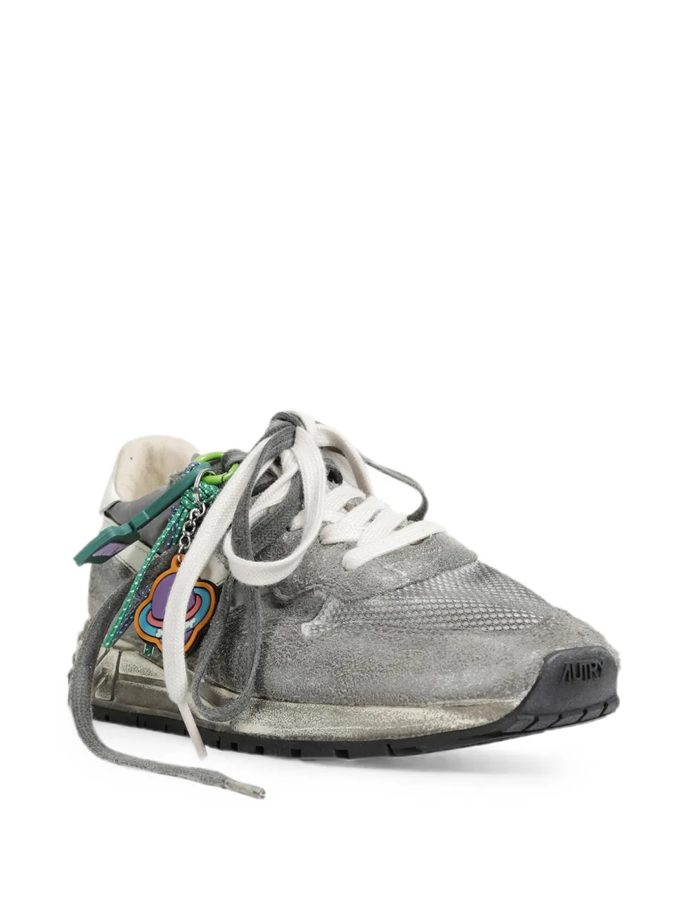 Autry Reelwind Super Vintage sneakers in white and black suede and nylon Grijs