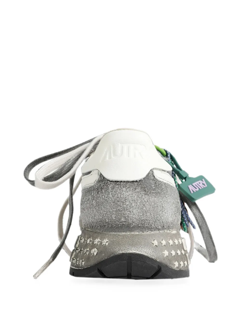 Autry Reelwind Super Vintage sneakers in white and black suede and nylon Grijs
