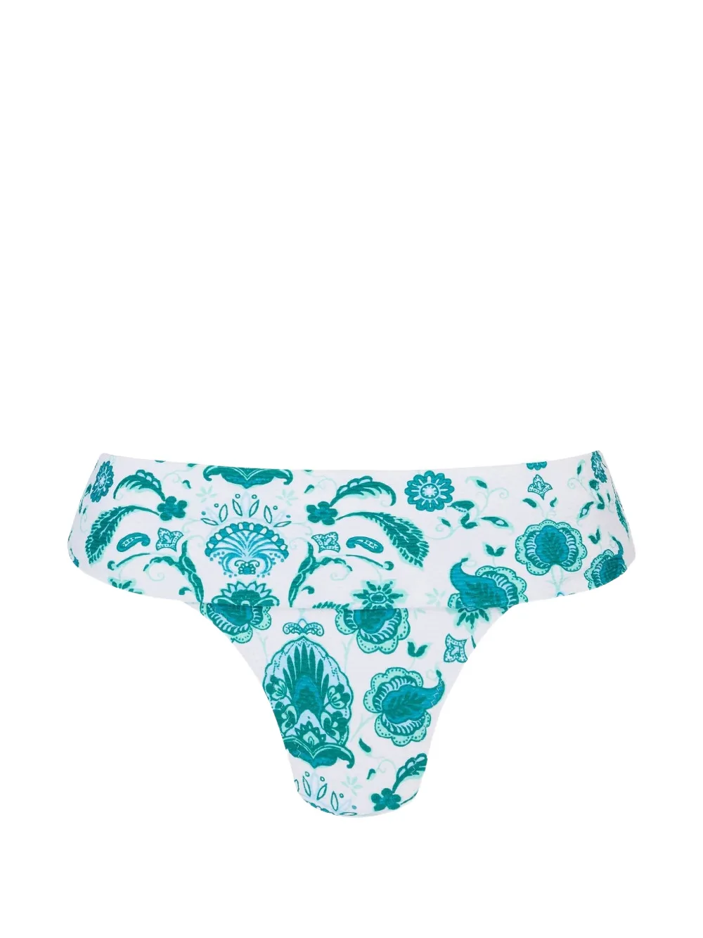 Heidi Klein Kos paisley-print textured bikini bottoms - Bianco