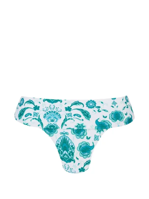 Heidi Klein Kos paisley-print textured bikini bottoms