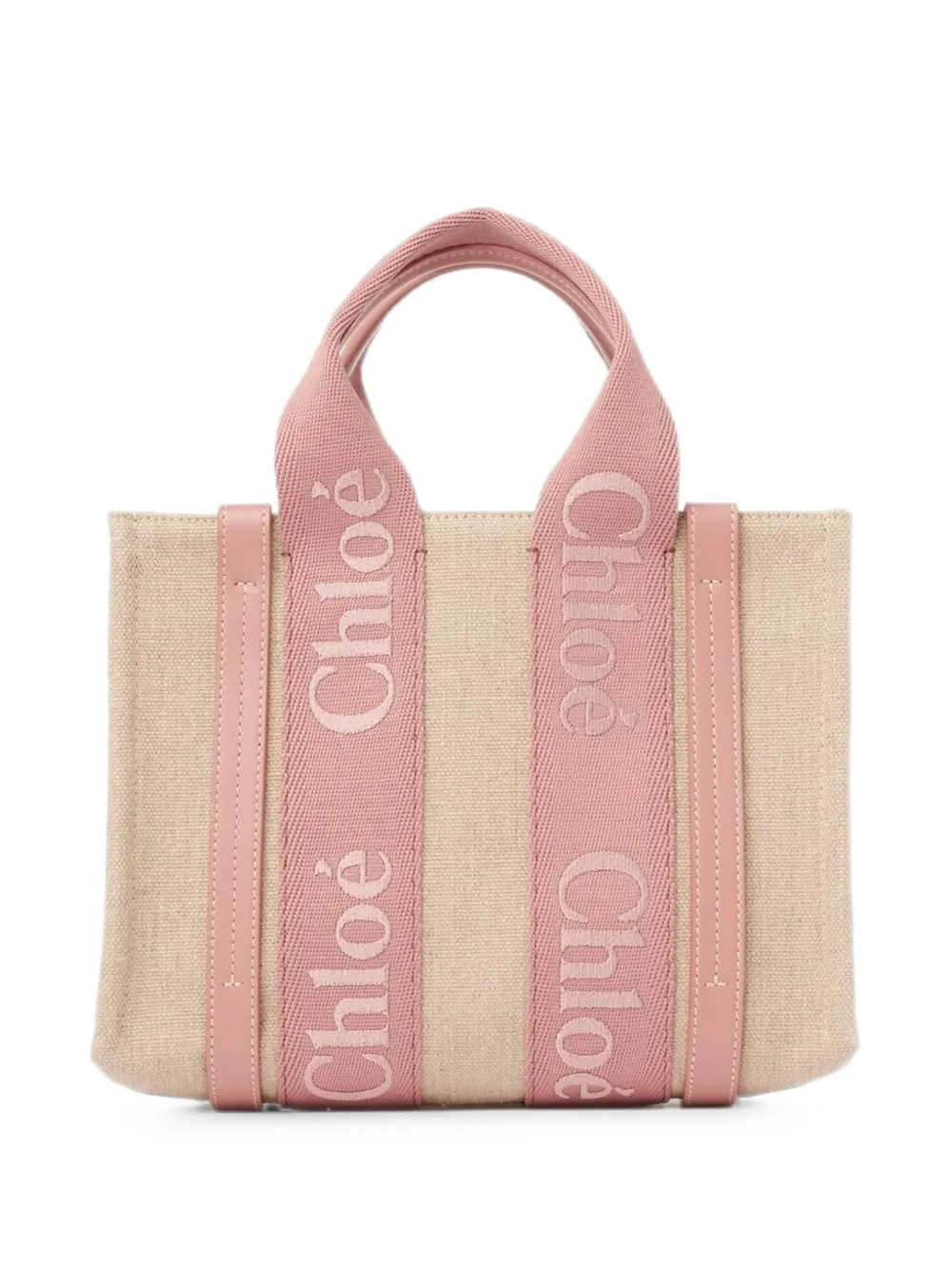 Chloé 우디 리넨 스몰 토트 백 | 뉴트럴 | Image 1