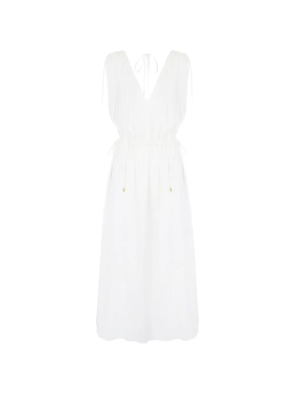 Heidi Klein Maxi Drawstring-waist Dress In White