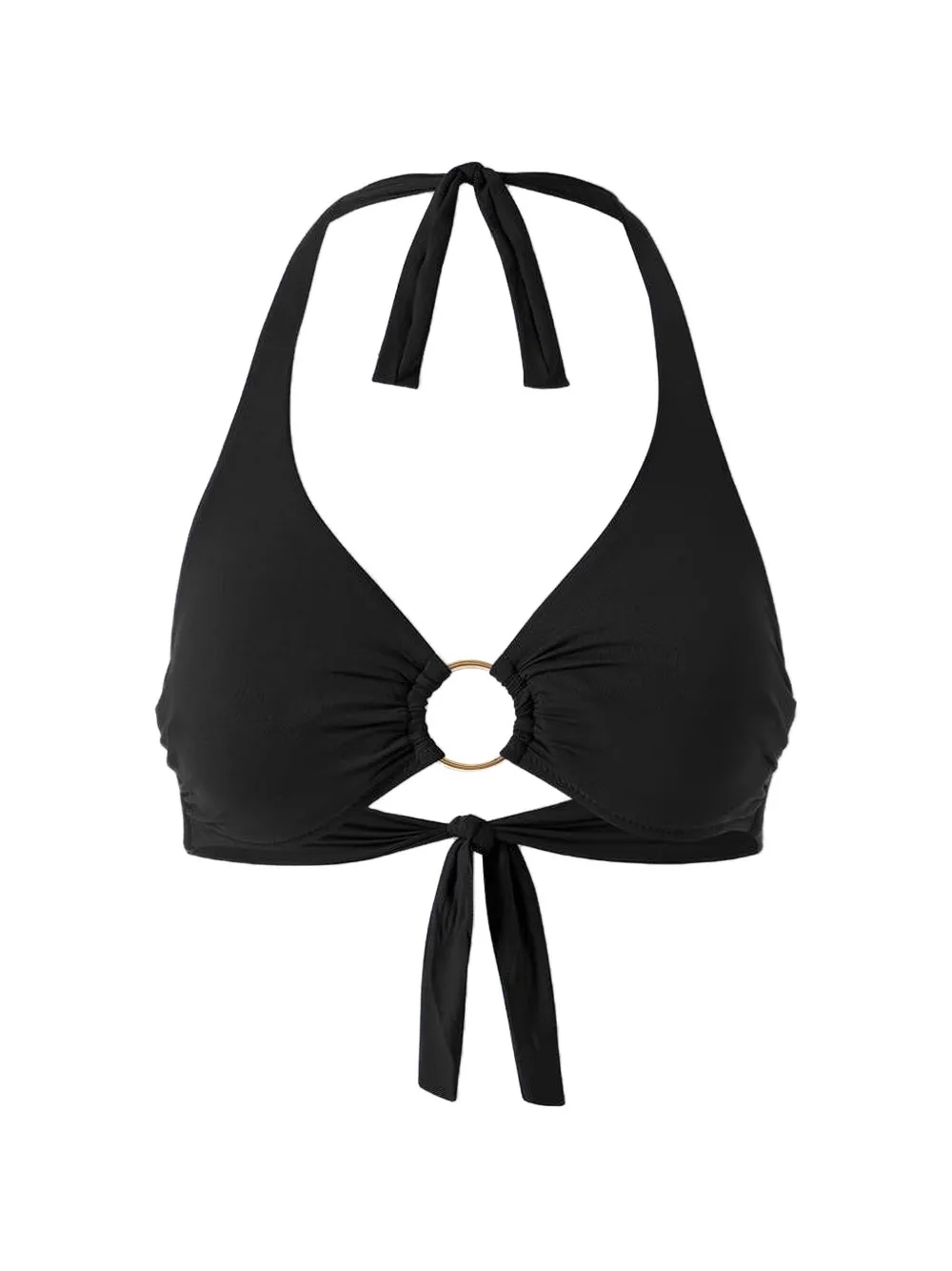 Melissa Odabash Brussels ring-detail halterneck bikini top - Nero