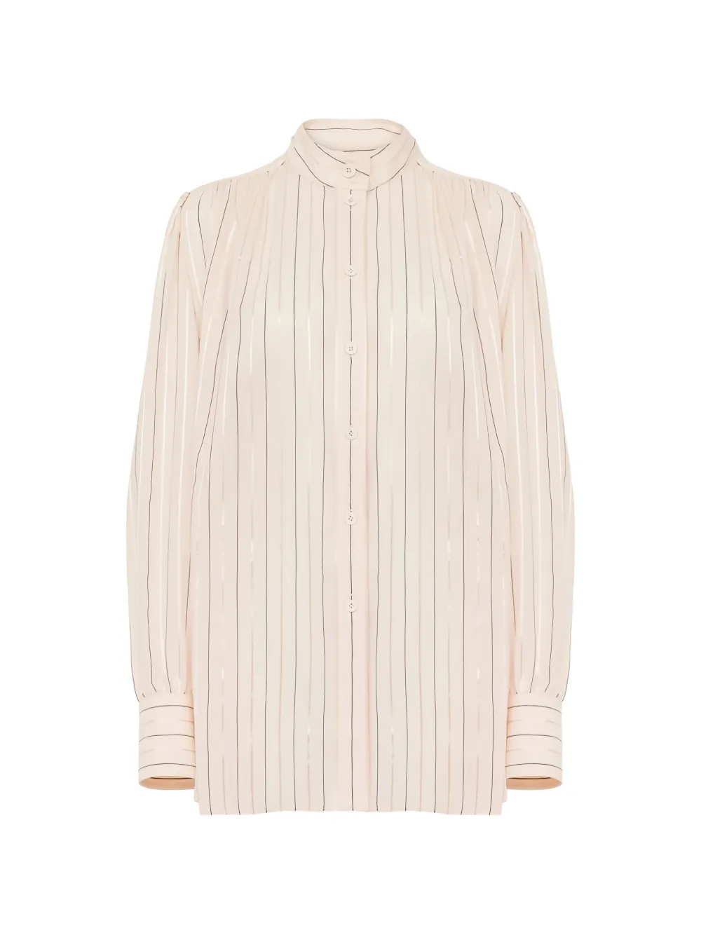Chloé Geraffte Bluse aus Baumwoll-Seiden-Popeline - Rosa