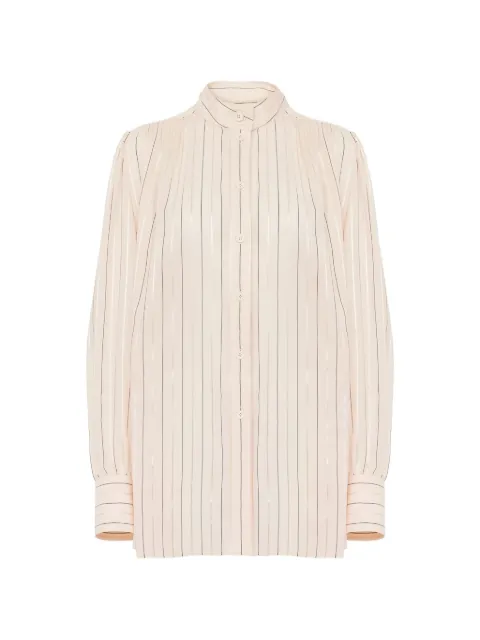 Chloé Gathered blouse in cotton & silk poplin