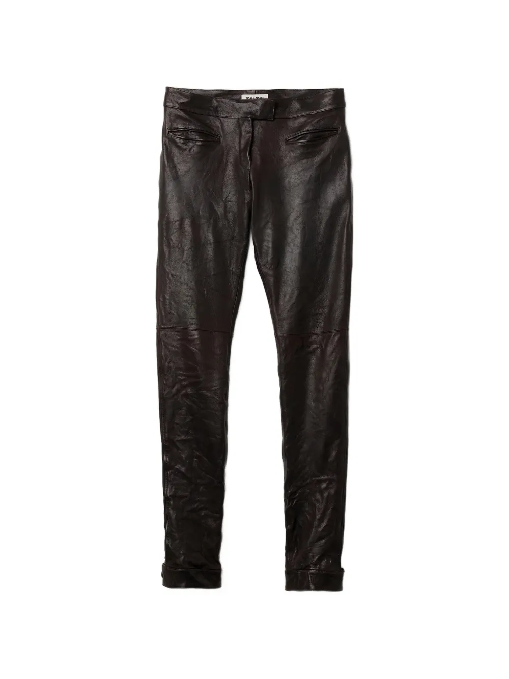 Miu Miu pantalon à bandes contrastantes - Marron Miu Miu pantalon à bandes contrastantes - Marron