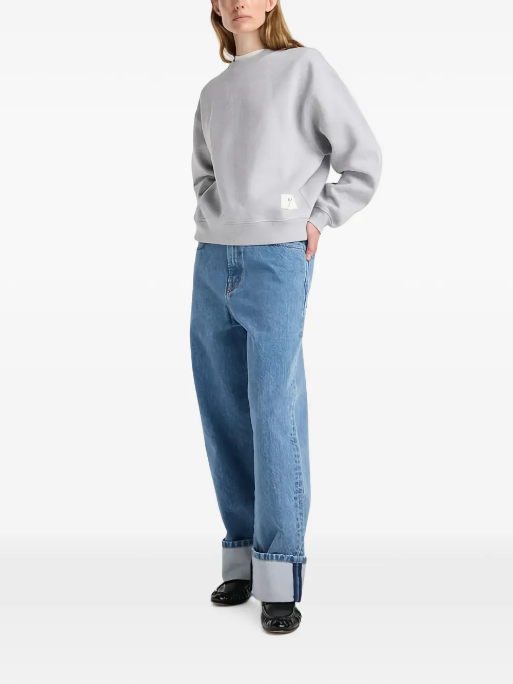 Róhe Heritage Sweatshirt in Grey, view 3