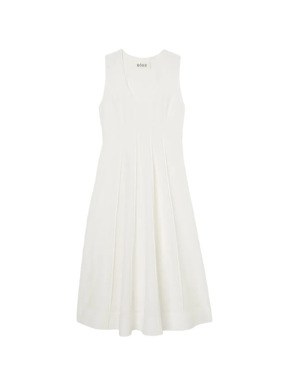 Róhe sculptural pleated midi dress - Bianco