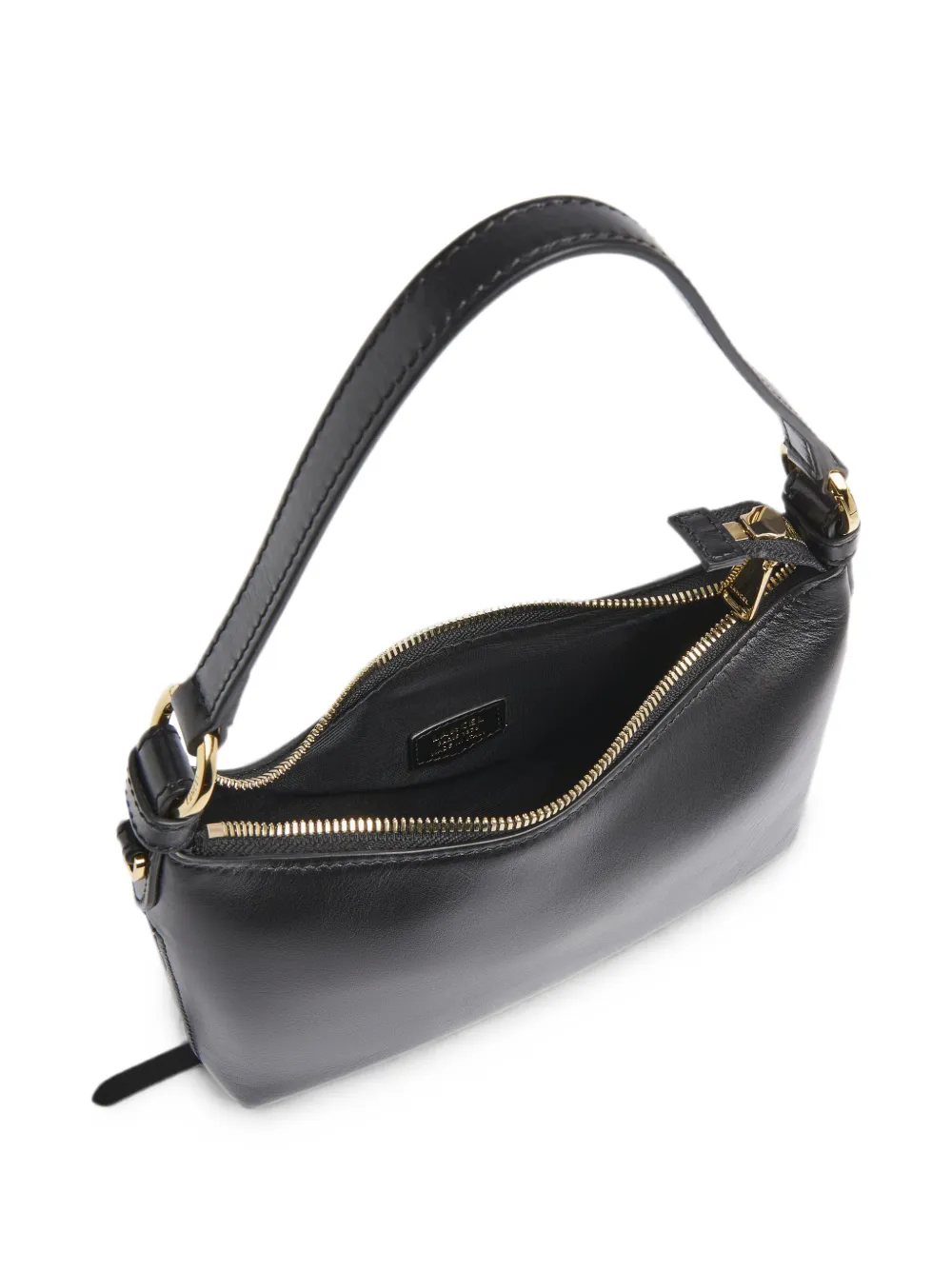 Lancel mini Origami leather shoulder bag Zwart