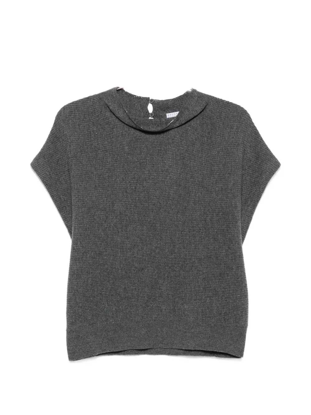 Brunello Cucinelli ribbed-knit sleeveless sweater - Grigio