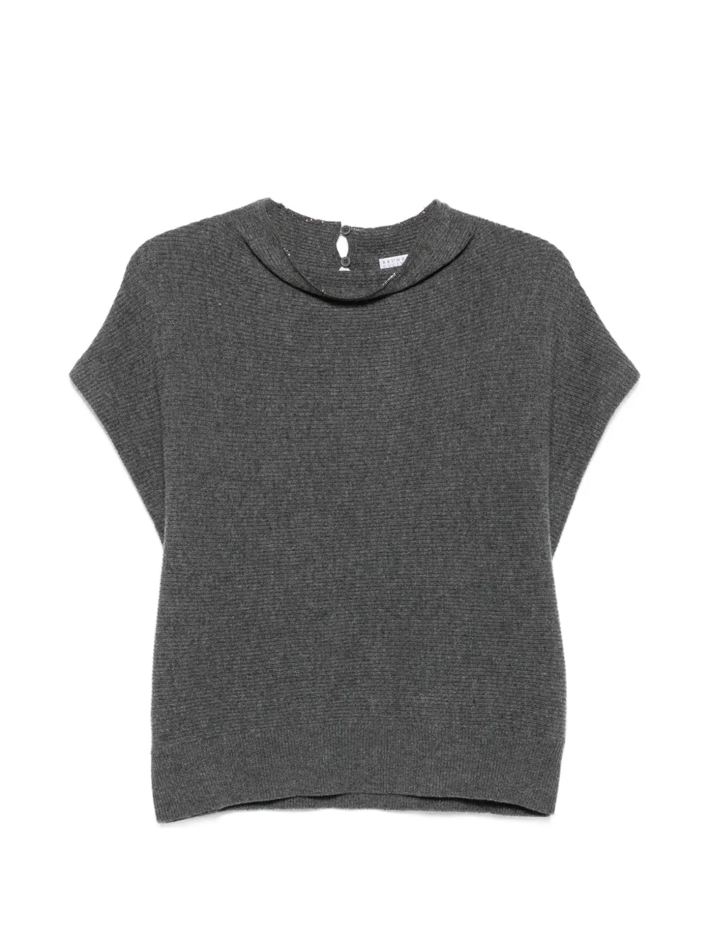Brunello Cucinelli ribbed-knit sleeveless sweater - Grigio