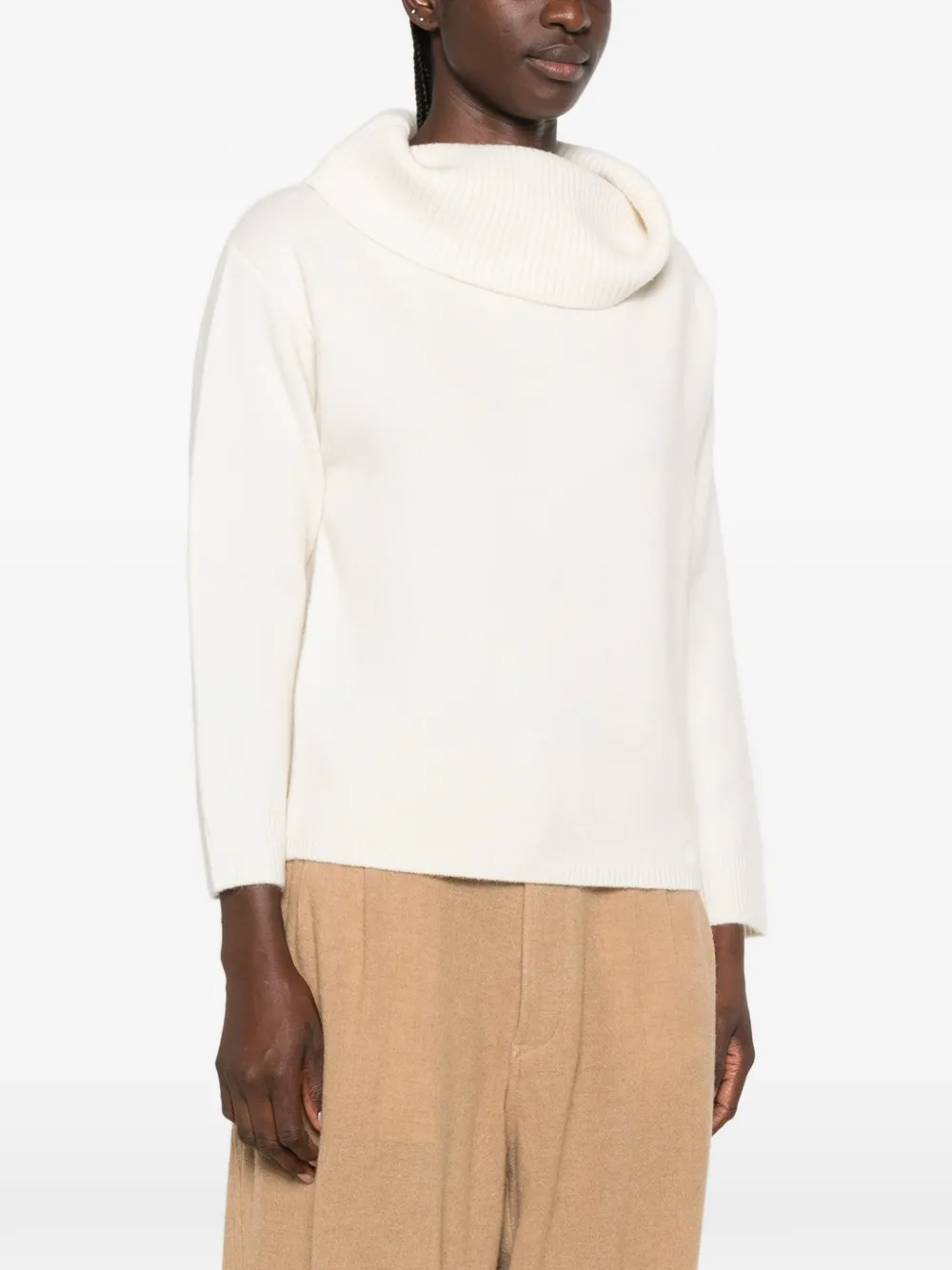 LouLou de Saison Sibyl cowl-neck sweater Beige