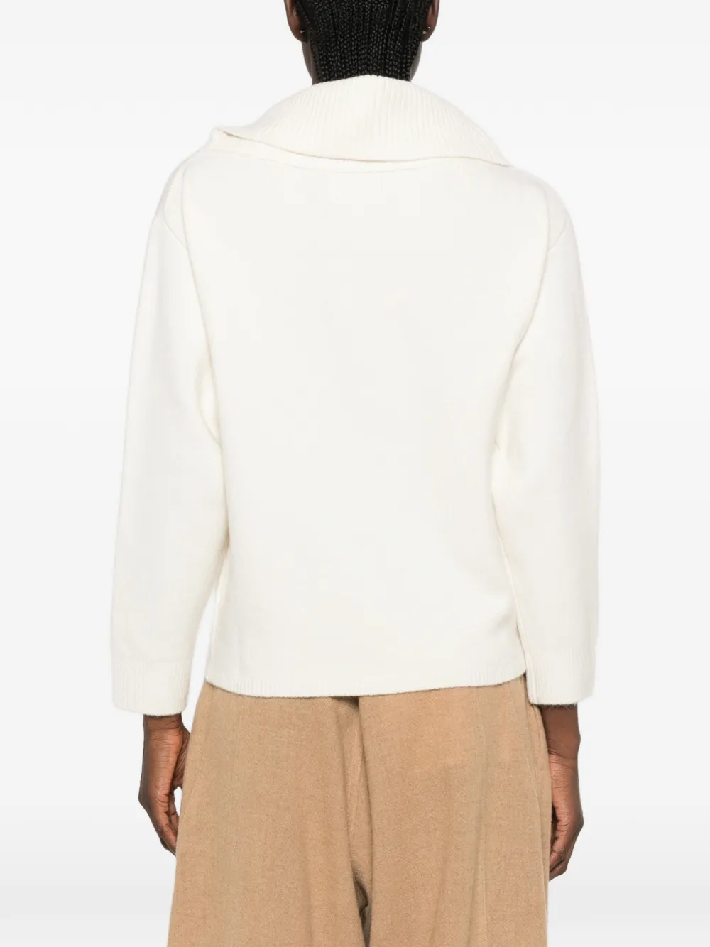 LouLou de Saison Sibyl cowl-neck sweater Beige