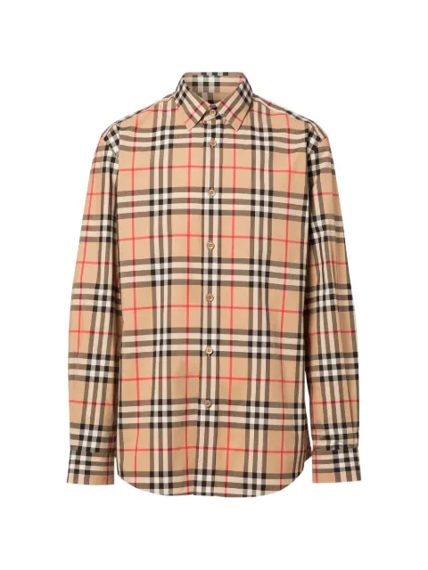Burberry check long-sleeve shirt