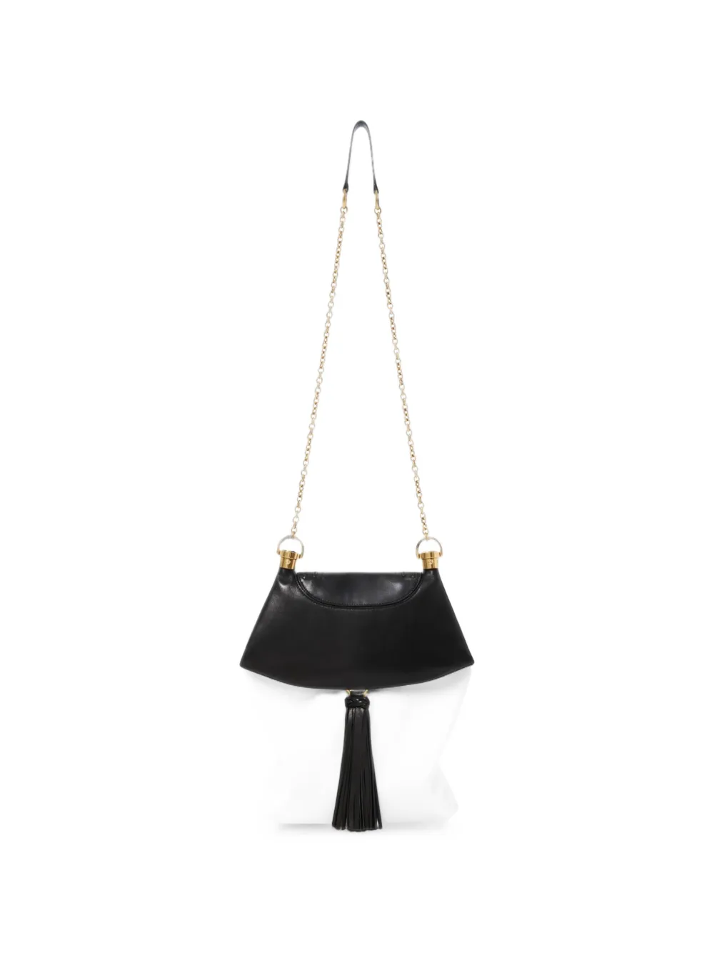 Chloé mini Marcie Foulard chain bag in soft leather Zwart