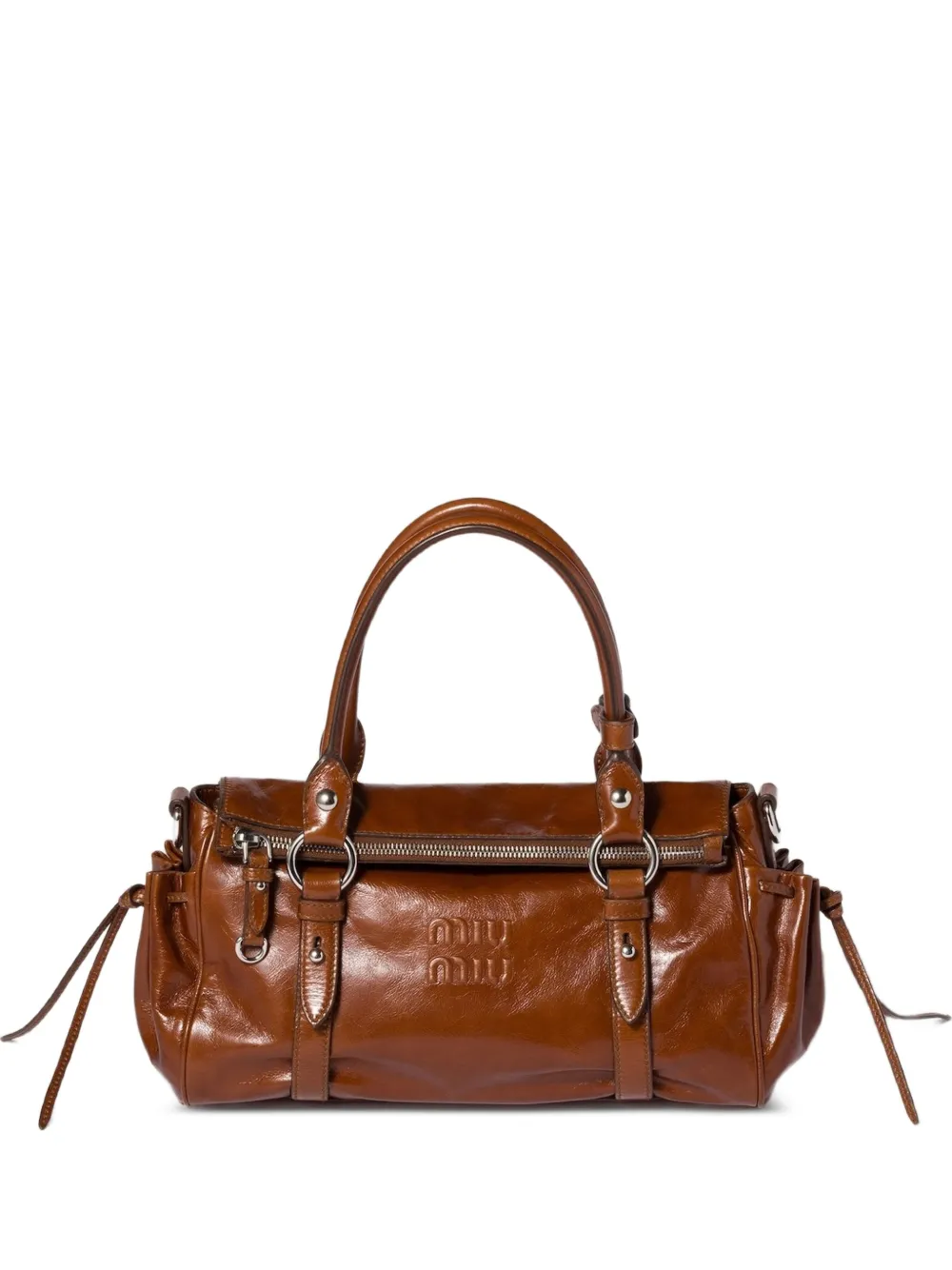 Miu Miu glossy leather handbag