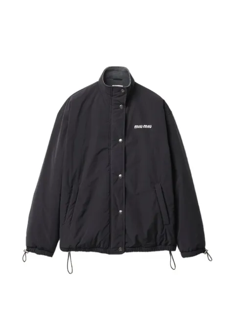 Miu Miu pongé and fleece jacket