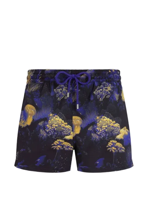 Vilebrequin bañador con cordones y coral estampado