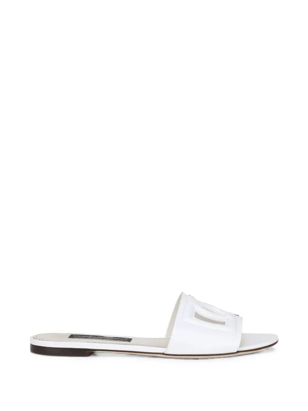 Dolce & Gabbana calfskin slides with DG logo