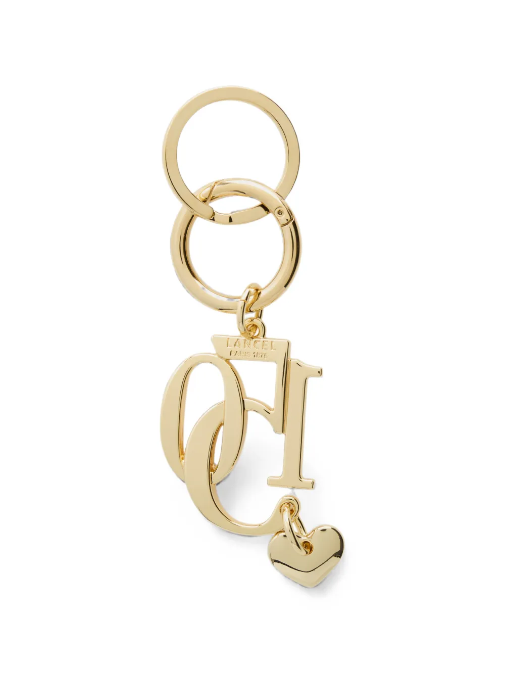 Lancel 150Y sleutelhanger met hart-hanger Goud