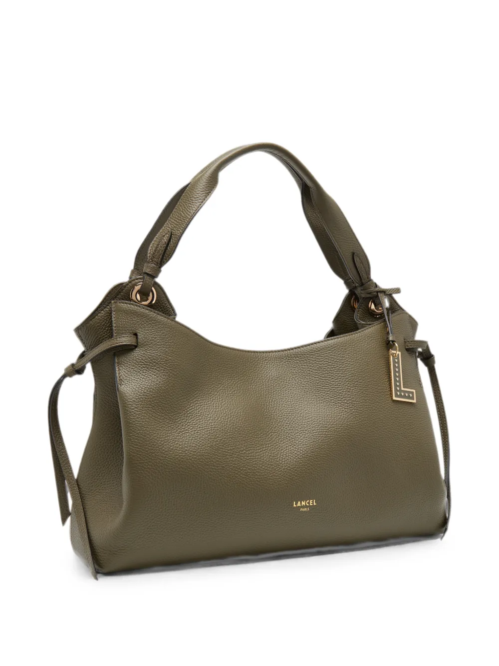 Lancel Swann shopper van bewerkt leer Groen
