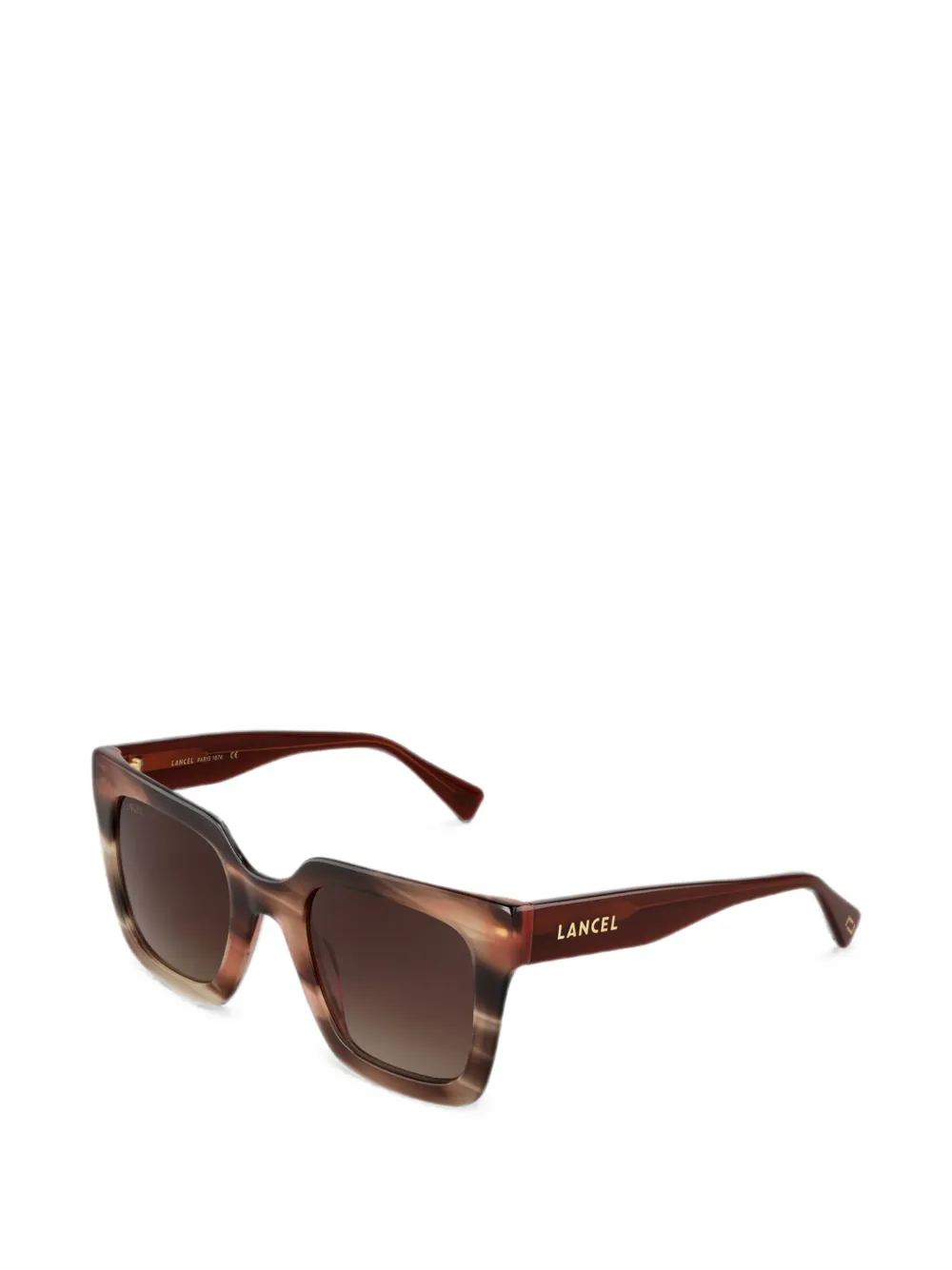 Lancel Louison zonnebril met vierkant montuur Bruin