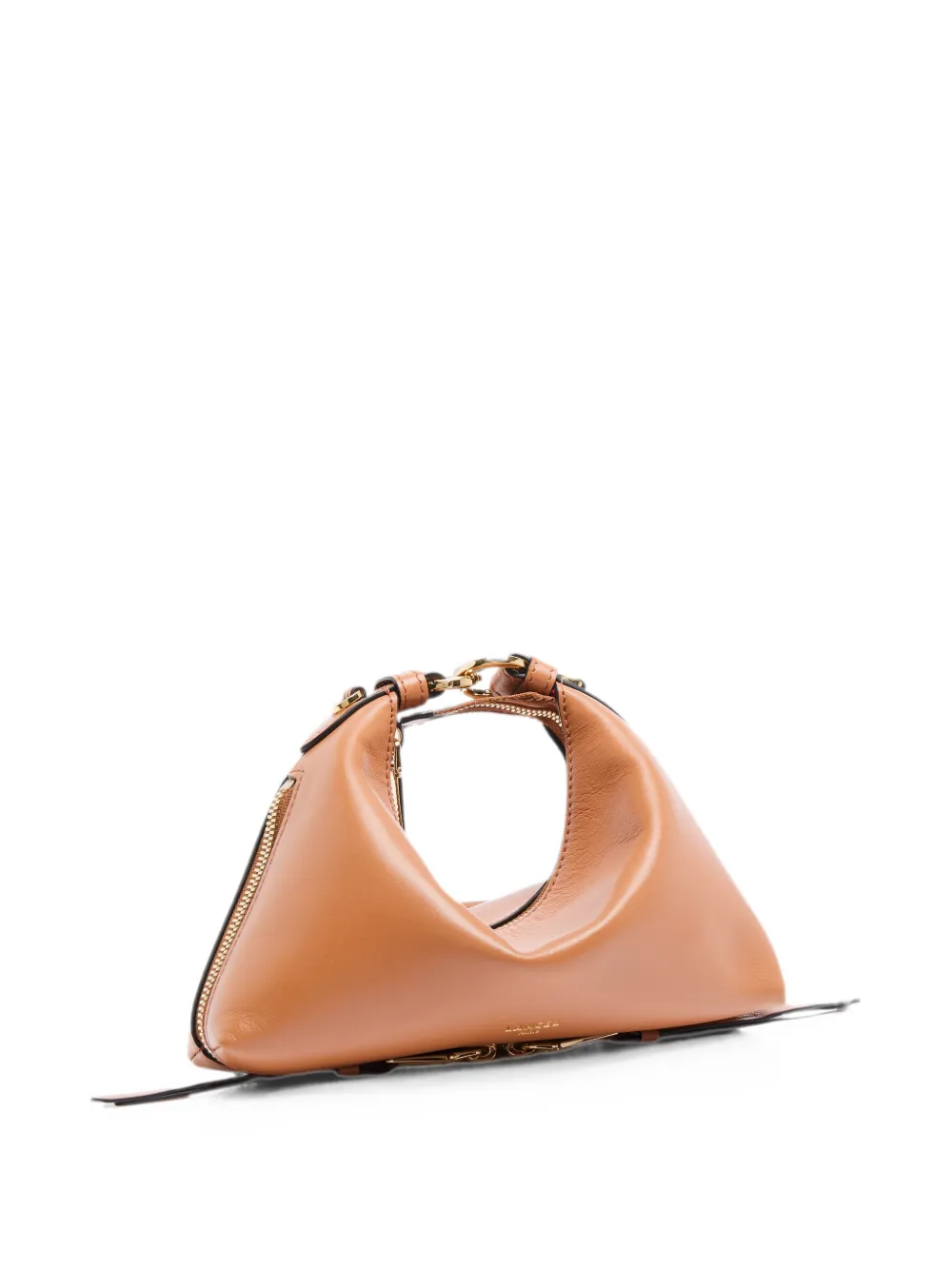 Lancel Origami leather shoulder bag Bruin