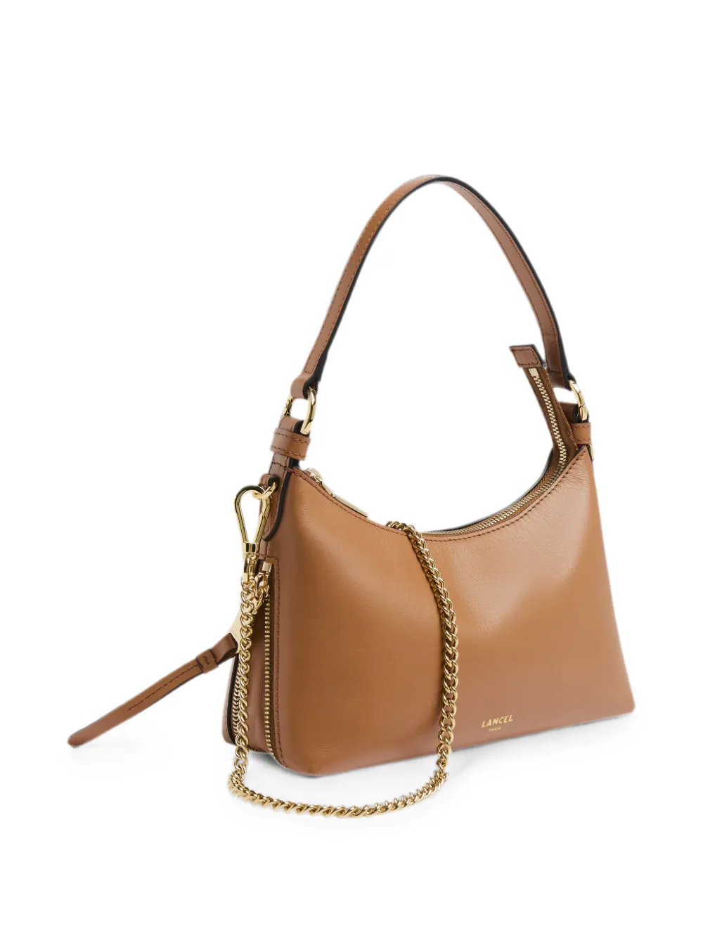 Lancel Origami leather shoulder bag Bruin