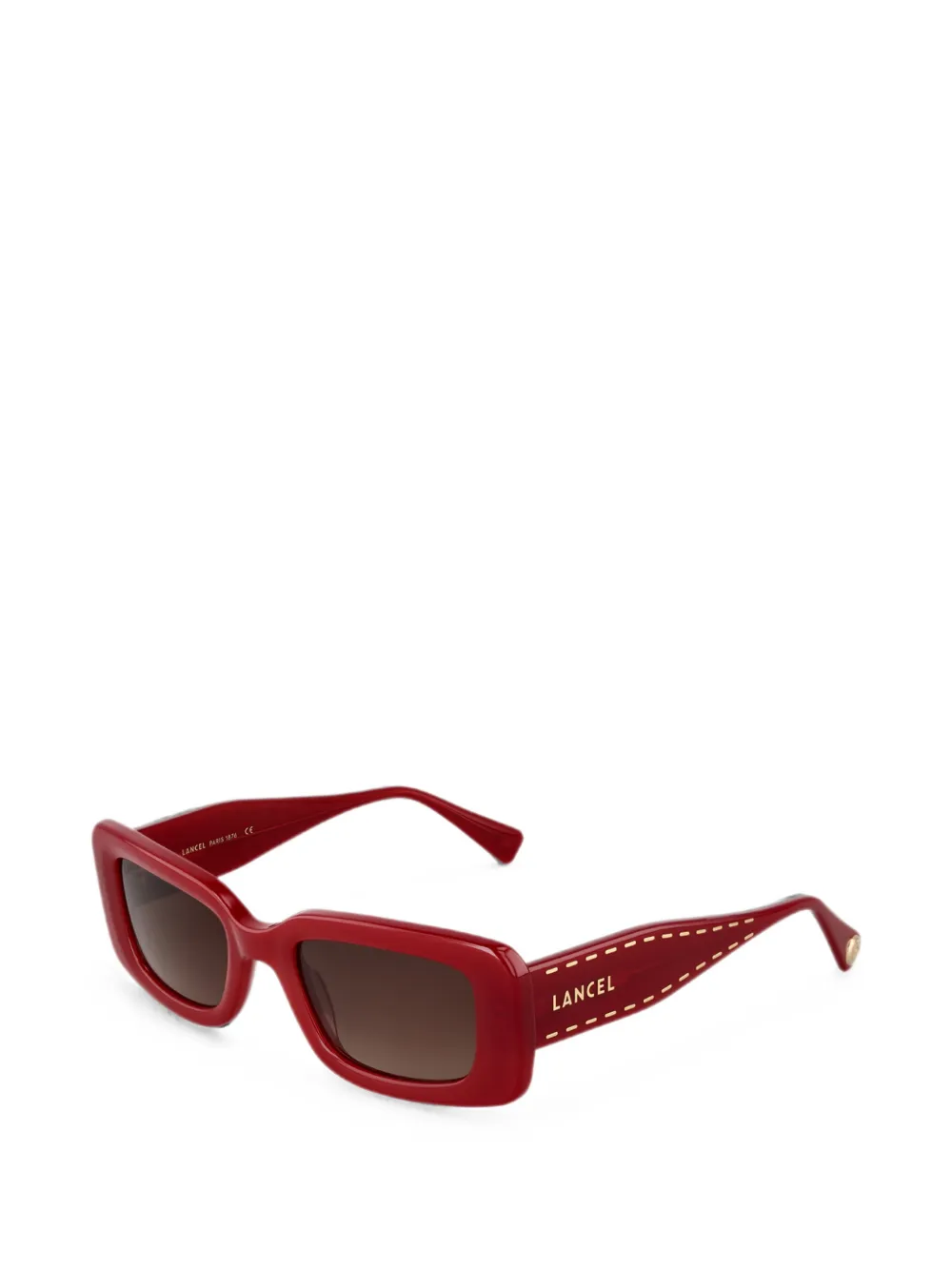 Lancel Premier Flirt zonnebril met rechthoekig montuur Rood