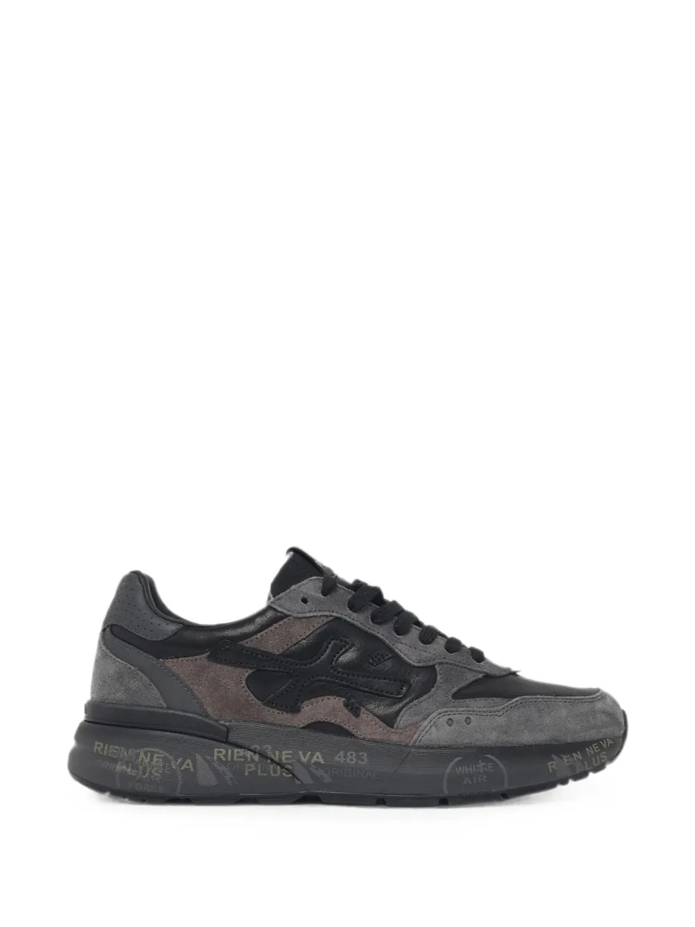 Premiata Mick suede-panel sneakers - Schwarz