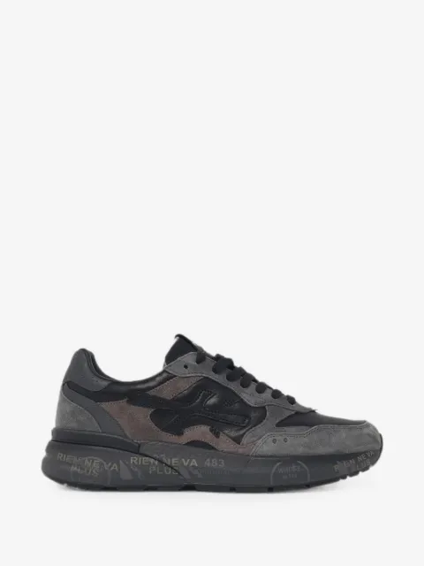 Premiata Mick suede-panel sneakers