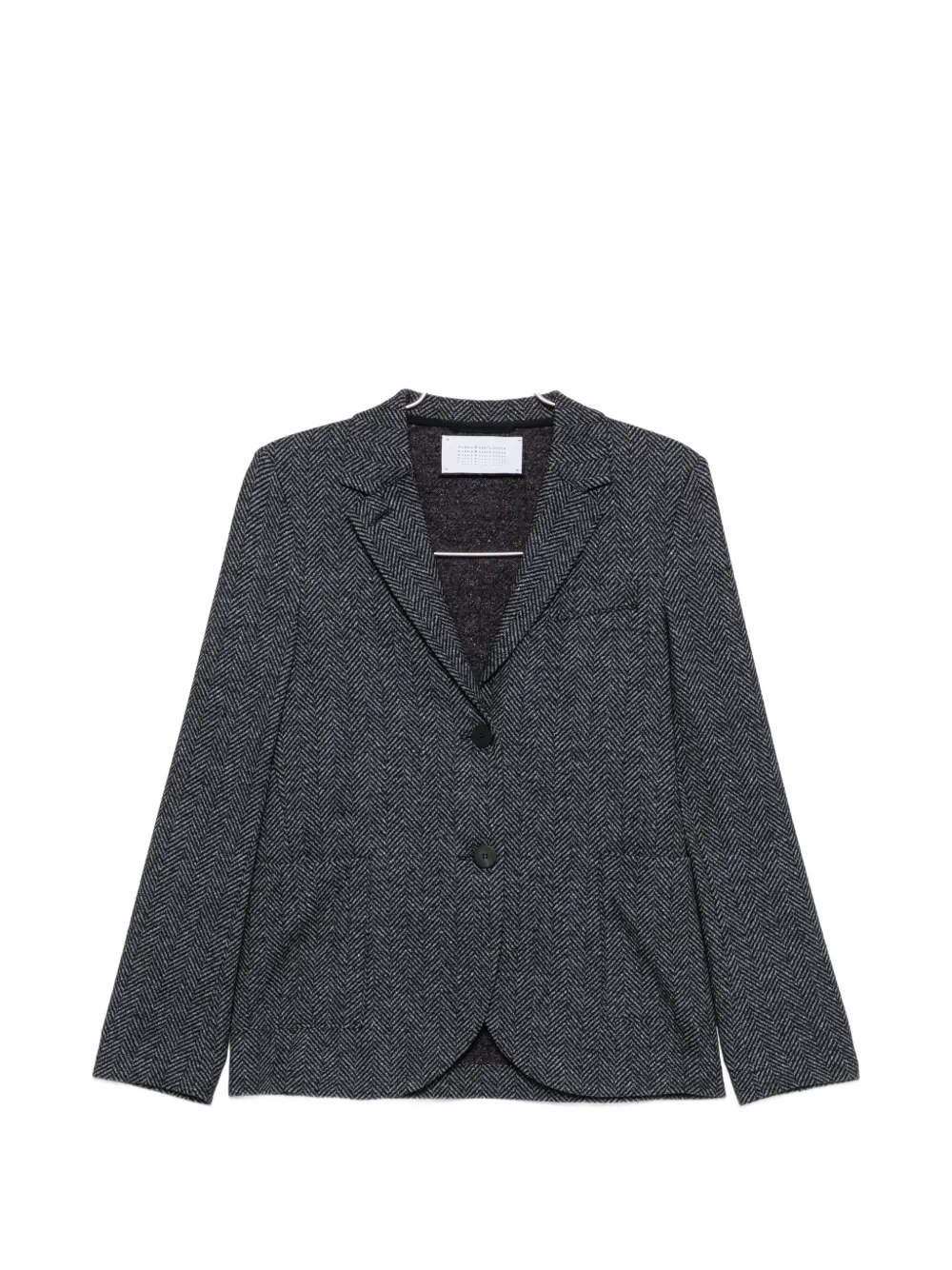Harris Wharf London herringbone-pattern single-breasted jacket - Grau