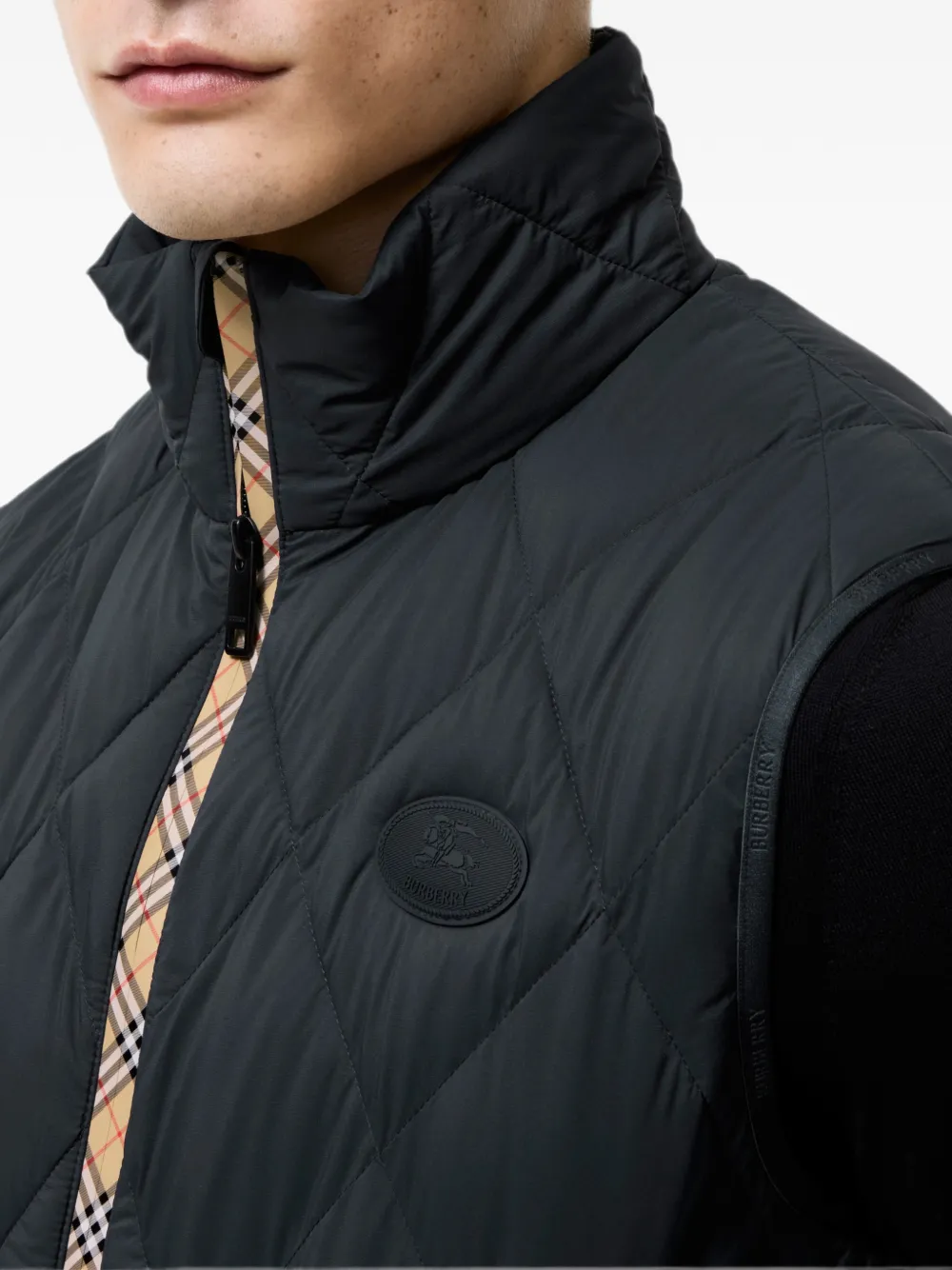 Burberry Acresford gewatteerde nylon bodywarmer Blauw