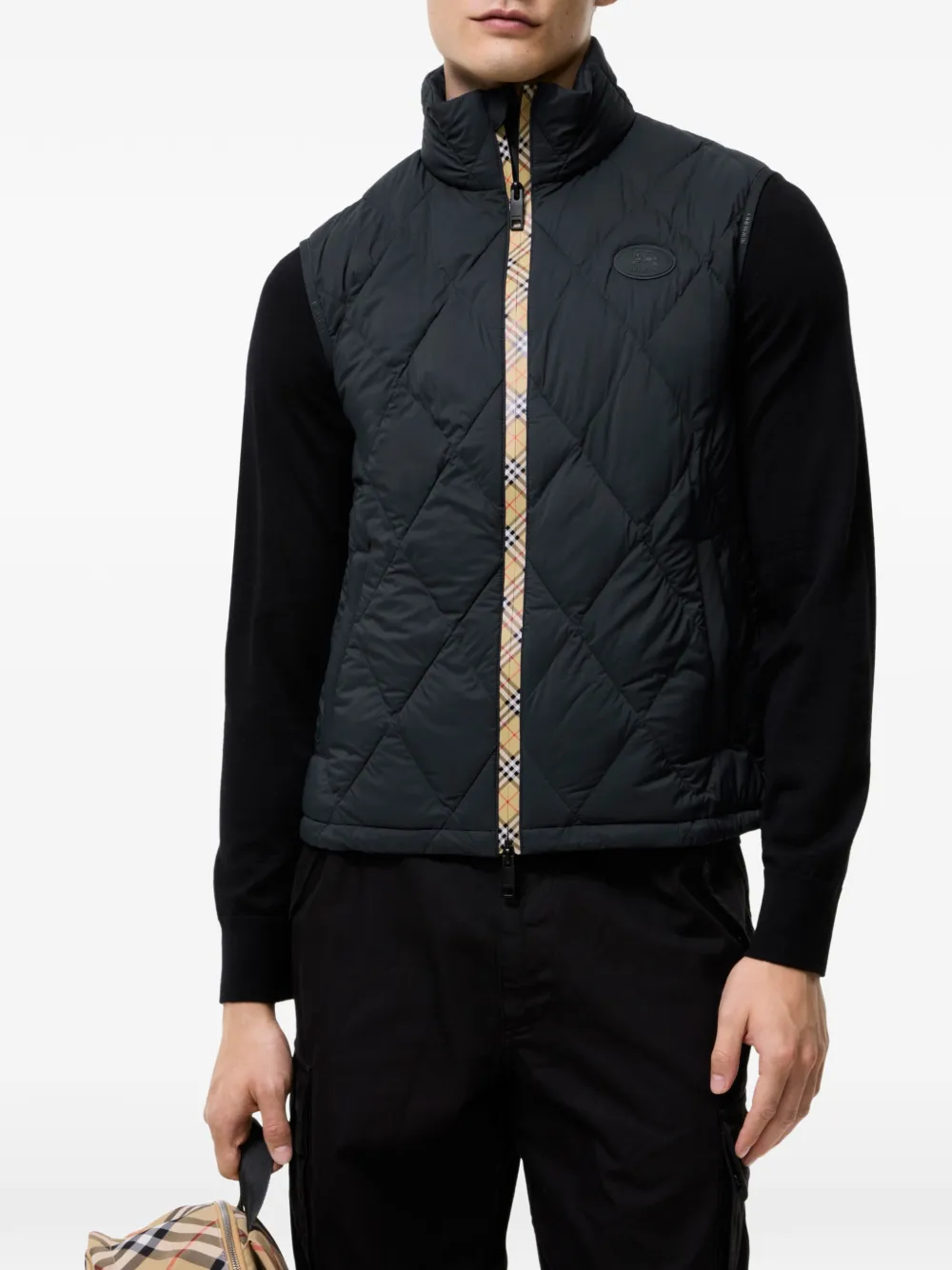 Burberry Acresford gewatteerde nylon bodywarmer Blauw