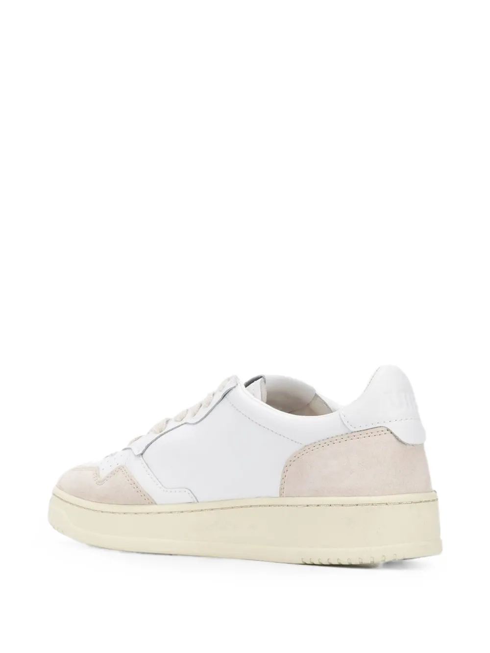Autry MEDALIST low sneakers in white leather and beige suede Wit