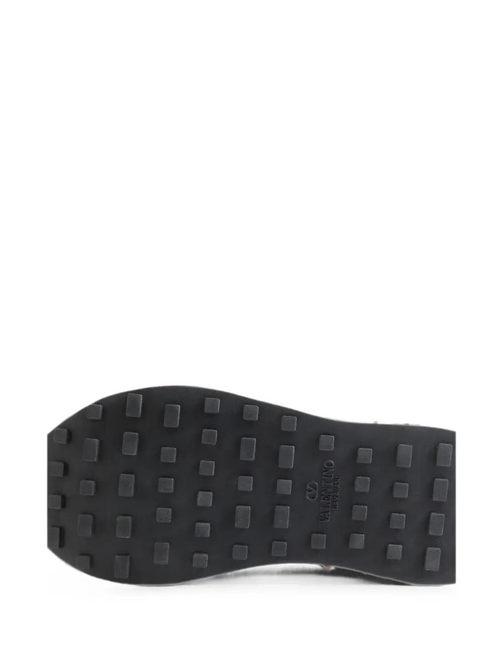 Valentino Garavani Sneakers van leer en nylon met geborduurde vlinder Wit