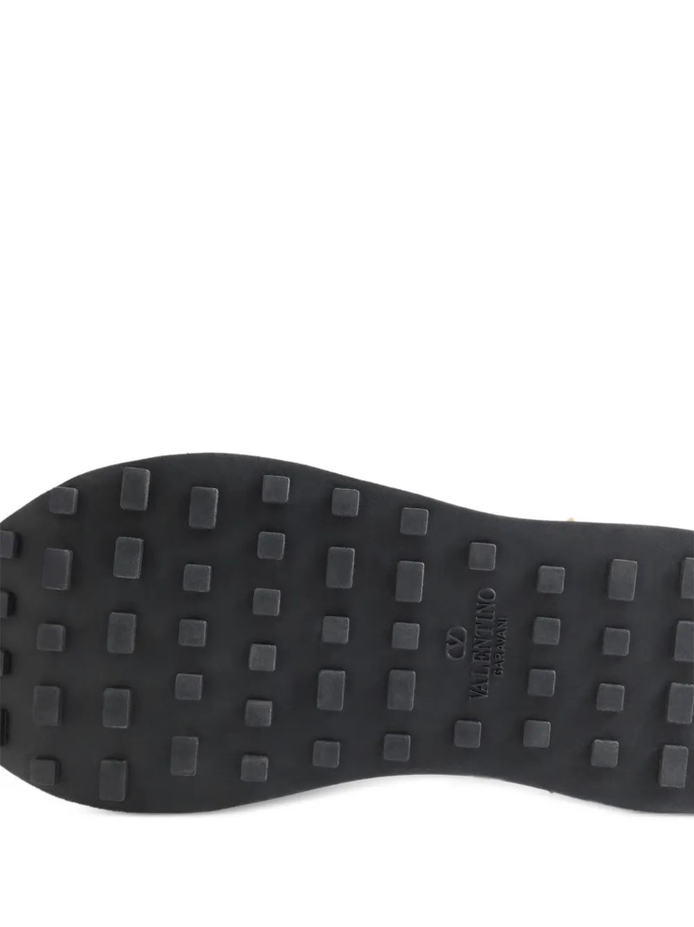 Valentino Garavani Sneakers van leer en nylon met geborduurde vlinder Rood
