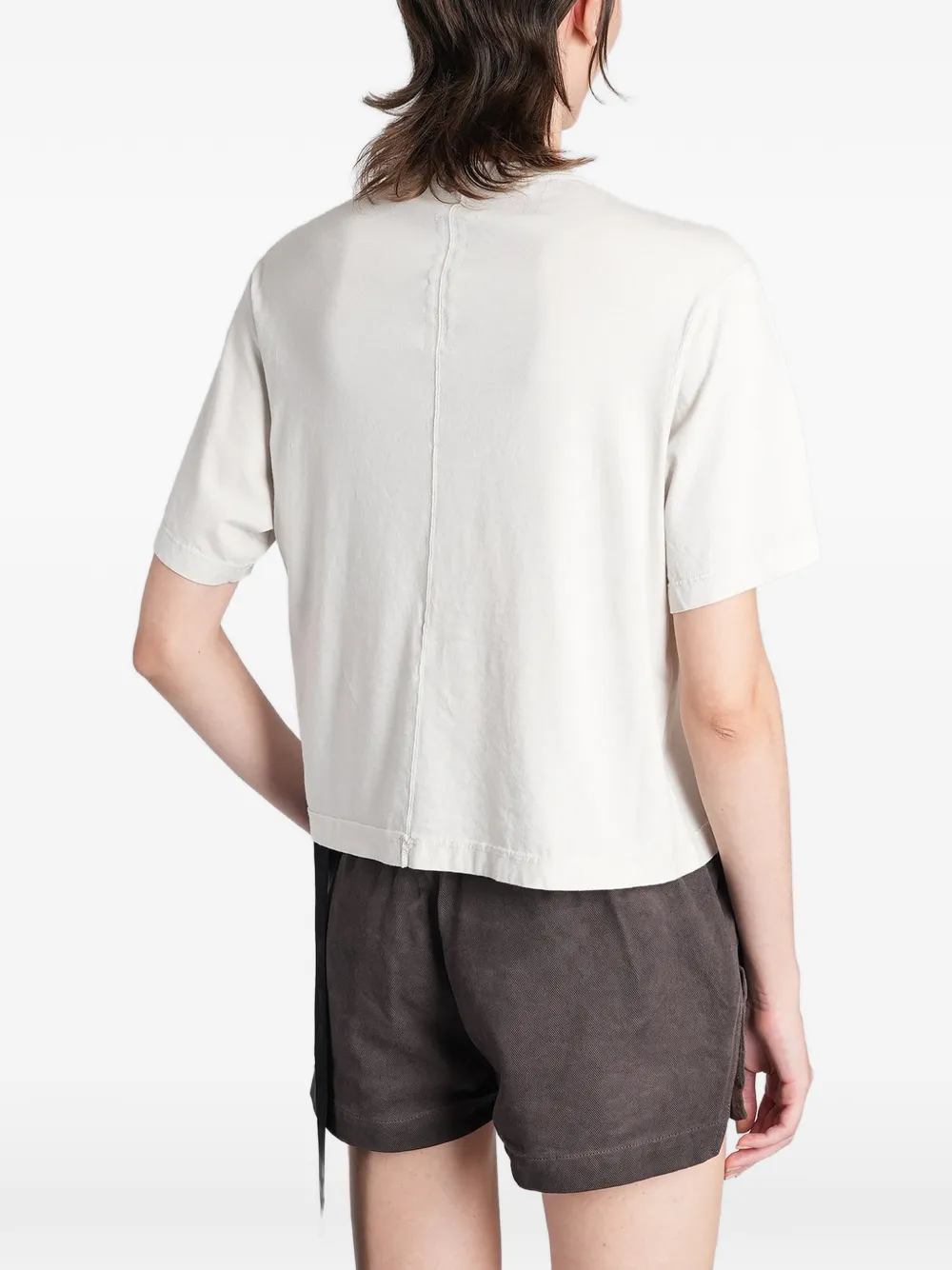 Rick Owens DRKSHDW T-shirt met afwerking Grijs