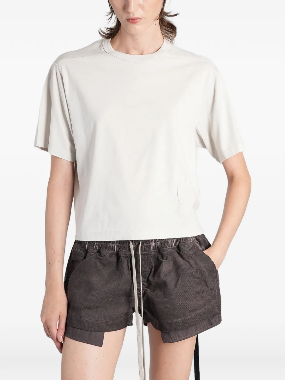 Rick Owens DRKSHDW exposed-seam T-shirt - Grau