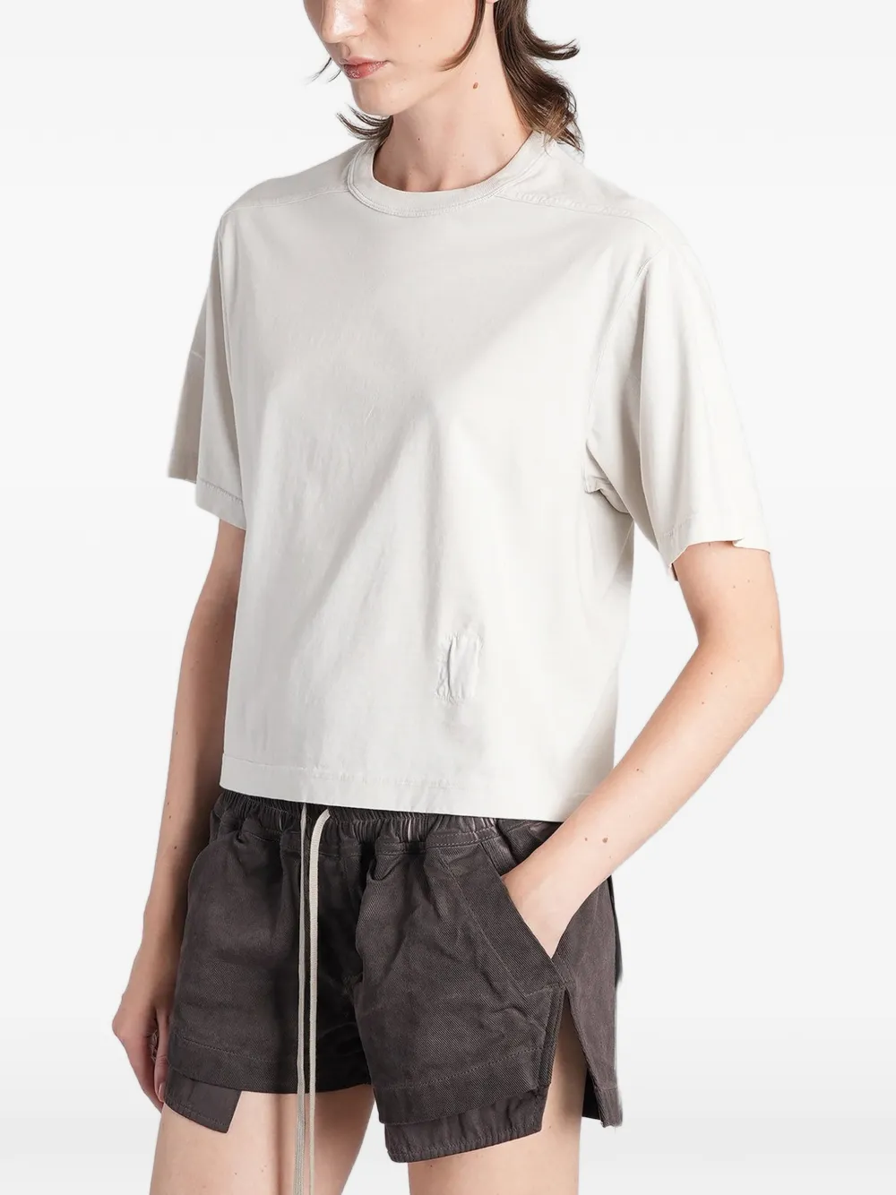 Rick Owens DRKSHDW T-shirt met afwerking Grijs
