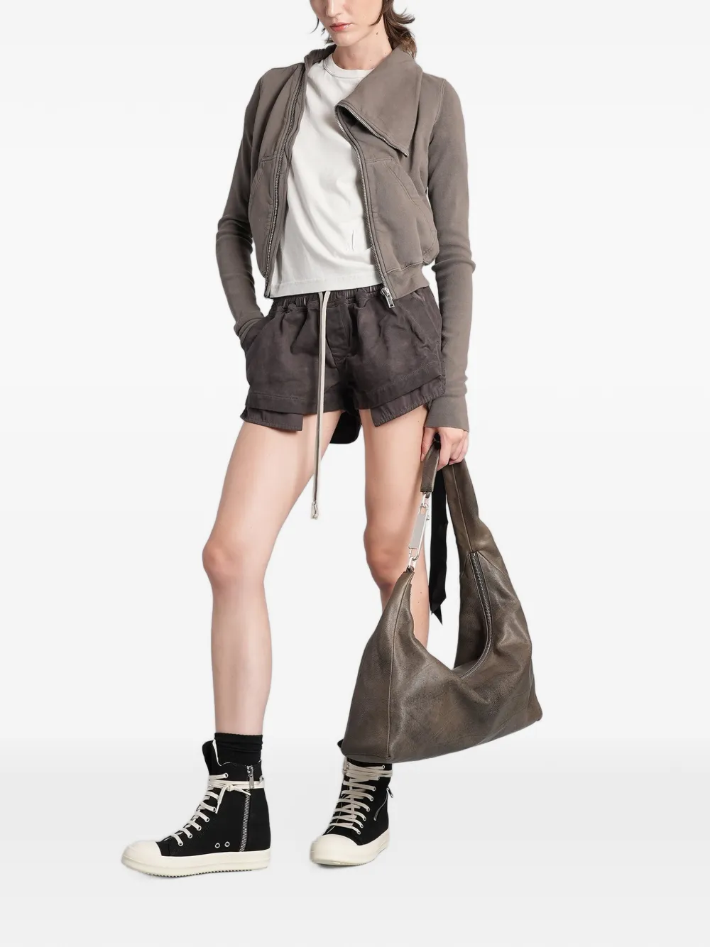 Rick Owens DRKSHDW T-shirt met afwerking Grijs
