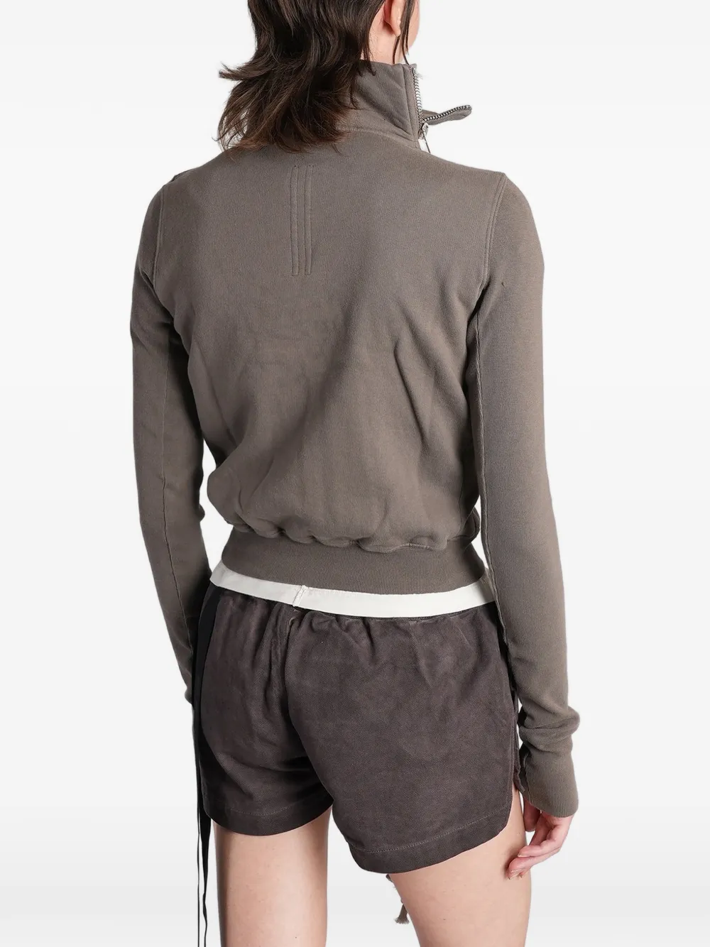 Rick Owens DRKSHDW Mountain sweater met asymmetrische rits Grijs